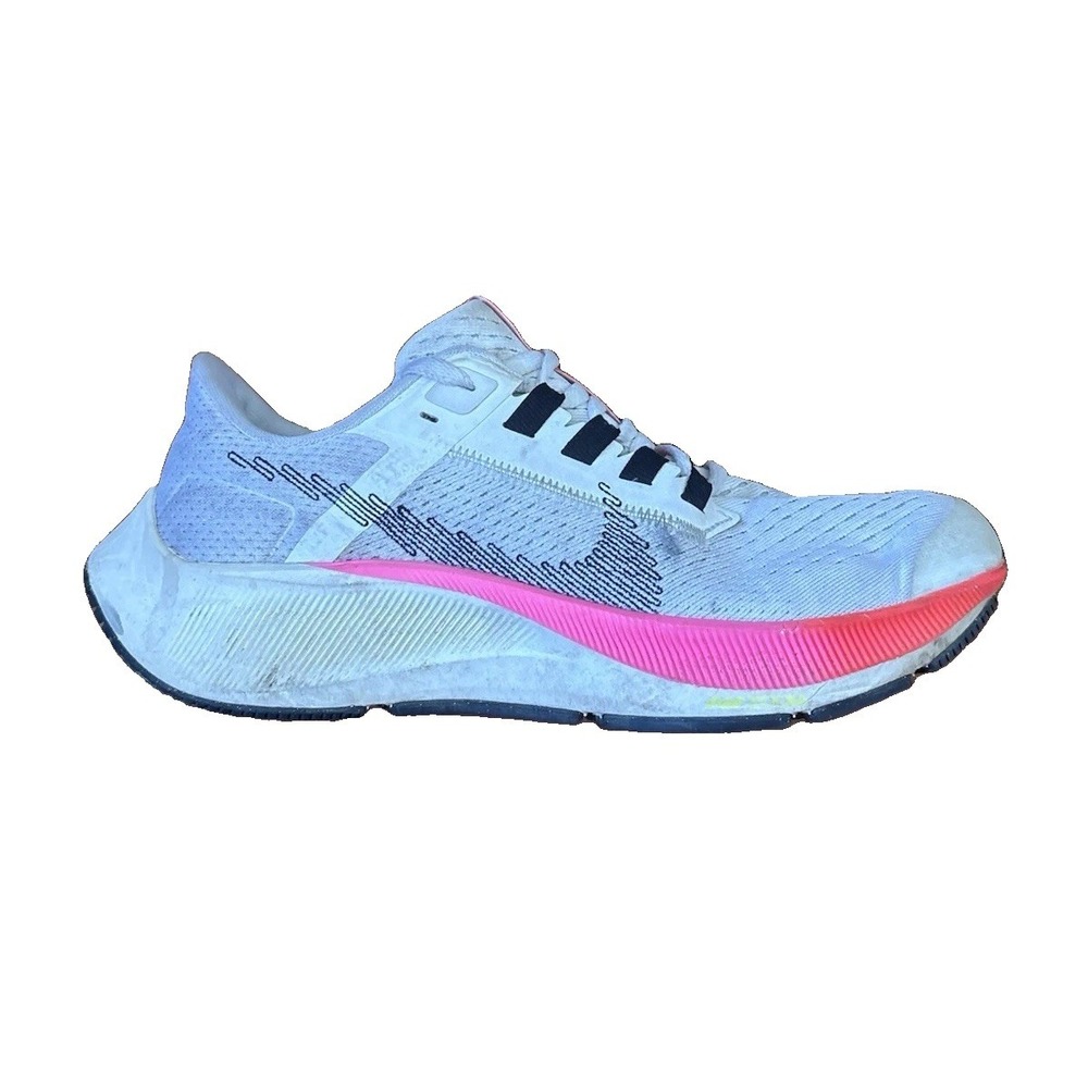 Nike Pegasus 38 Running Shoes White Pink Big Kids Size 4.5Y Used